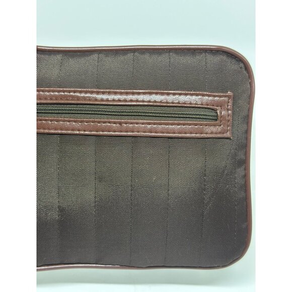 TRAVELER Brown Textured Zipper Pouch Bag 6.5"x6.75" - Utility & Organizer Tote - Picture 2 of 7